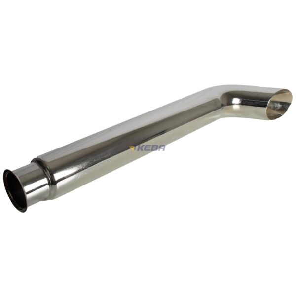 5" Chrome Exhaust Stack Curved 3 15/16 Flared Inlet - CCS39F-5048 - Image 2